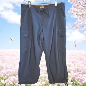 Aventura Capri‎ Hiking Nylon Cargo Drawstring Blue Pants Women's Size 6